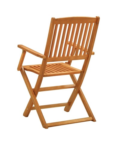Chaises de jardin pliables 4 pcs Bois d'eucalyptus massif