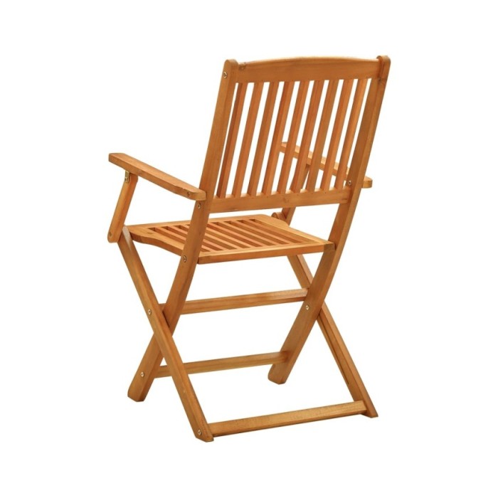 Chaises de jardin pliables 4 pcs Bois d'eucalyptus massif