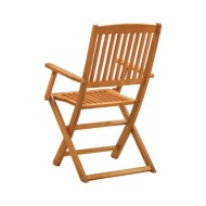 Chaises de jardin pliables 4 pcs Bois d'eucalyptus massif