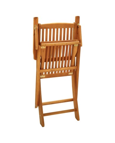 Chaises de jardin pliables 4 pcs Bois d'eucalyptus massif