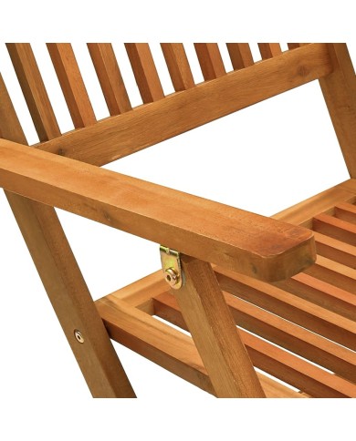 Chaises de jardin pliables 4 pcs Bois d'eucalyptus massif