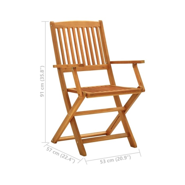 Chaises de jardin pliables 4 pcs Bois d'eucalyptus massif