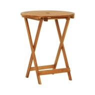 Table de jardin pliable Ø60x75 cm Bois d'eucalyptus solide