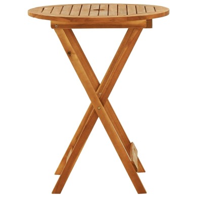 Table de jardin pliable Ø60x75 cm Bois d'eucalyptus solide