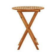 Table de jardin pliable Ø60x75 cm Bois d'eucalyptus solide