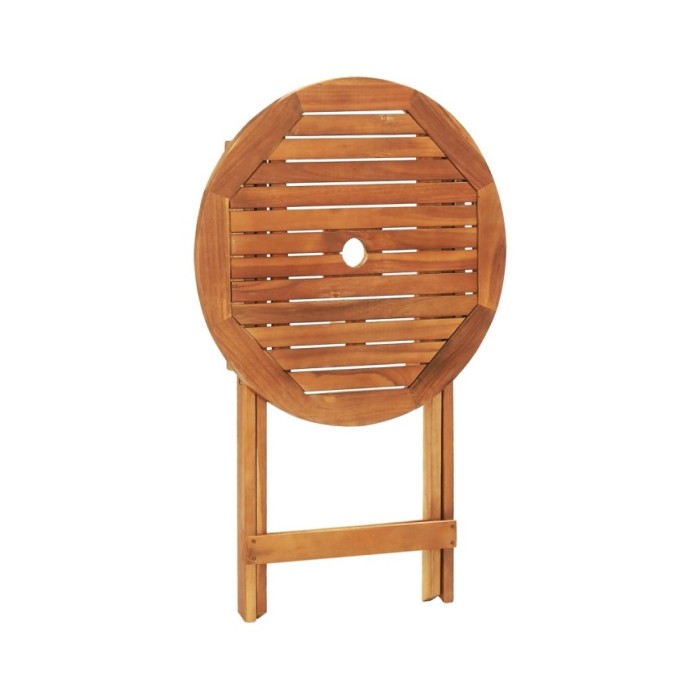 Table de jardin pliable Ø60x75 cm Bois d'eucalyptus solide