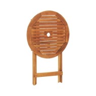 Table de jardin pliable Ø60x75 cm Bois d'eucalyptus solide