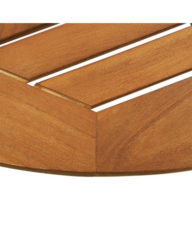 Table de jardin pliable Ø60x75 cm Bois d'eucalyptus solide