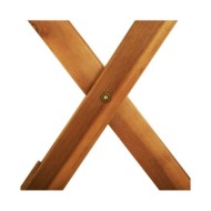 Table de jardin pliable Ø60x75 cm Bois d'eucalyptus solide