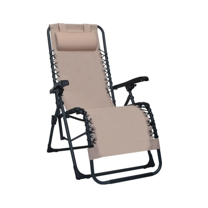 Chaises pliables de terrasse 2 pcs Taupe Textilène