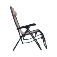 Chaises pliables de terrasse 2 pcs Taupe Textilène