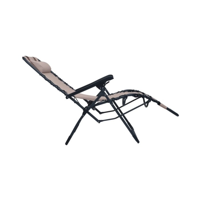 Chaises pliables de terrasse 2 pcs Taupe Textilène