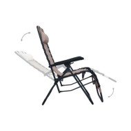 Chaises pliables de terrasse 2 pcs Taupe Textilène