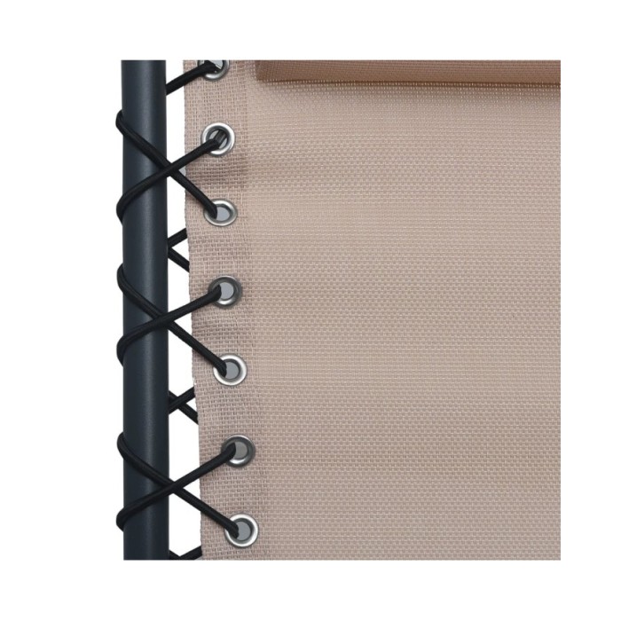 Chaises pliables de terrasse 2 pcs Taupe Textilène