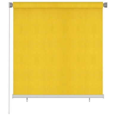 Store roulant d'extérieur 140x140 cm Jaune PEHD