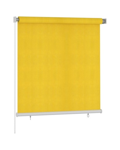 Store roulant d'extérieur 140x140 cm Jaune PEHD