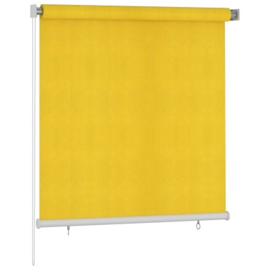 Store roulant d'extérieur 140x140 cm Jaune PEHD