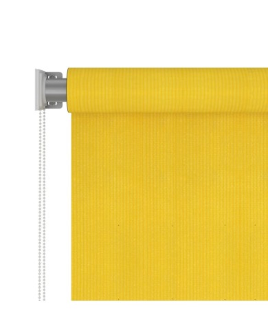 Store roulant d'extérieur 140x140 cm Jaune PEHD