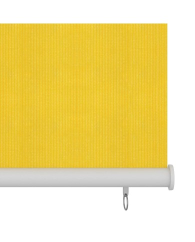 Store roulant d'extérieur 140x140 cm Jaune PEHD